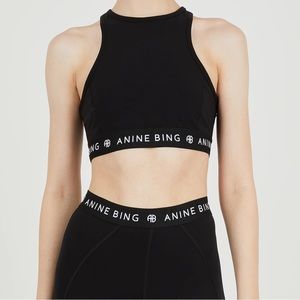 Anine Bing Chase Bra Top Black